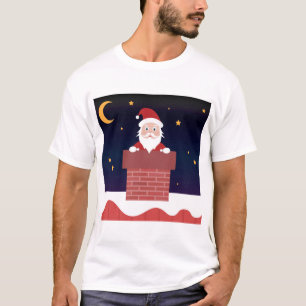 Camiseta Personalizado de Santa Claus Nochebuena noche en l