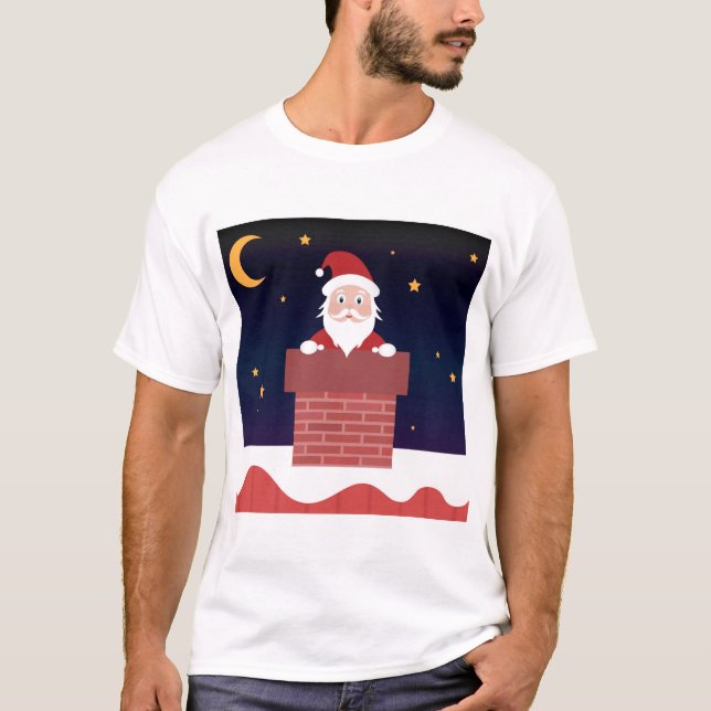 Camiseta Personalizado de Santa Claus Nochebuena noche en l (Anverso)