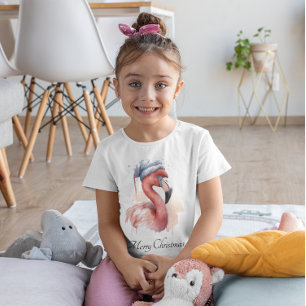 Camiseta Personalizado de Santa Claus Snowbird Flamingo