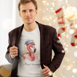 Camiseta Personalizado de Santa Claus Snowbird Flamingo