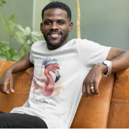 Camiseta Personalizado de Santa Claus Snowbird Flamingo