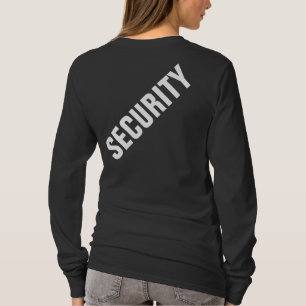 Camiseta Personalizado de seguridad de blanco negro mujeres