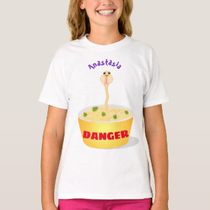 Camiseta Personalizado de serpientes de fideos de pelo hues