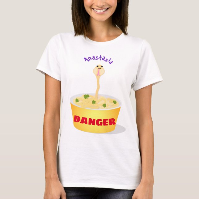 Camiseta Personalizado de serpientes de fideos de pelo hues (Anverso)