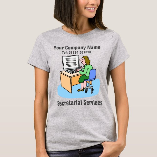 Camiseta Personalizado de servicios de secretaría para pers (Anverso)