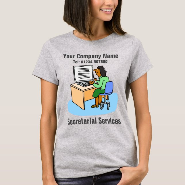 Camiseta Personalizado de servicios de secretaría para pers (Anverso)
