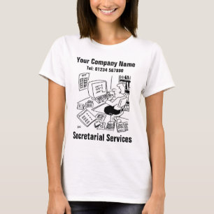 Camiseta Personalizado de servicios de secretaría para pers
