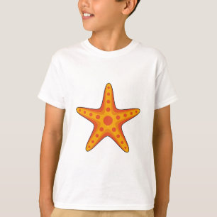 Camiseta Personalizado de Starfish Naranja Cute