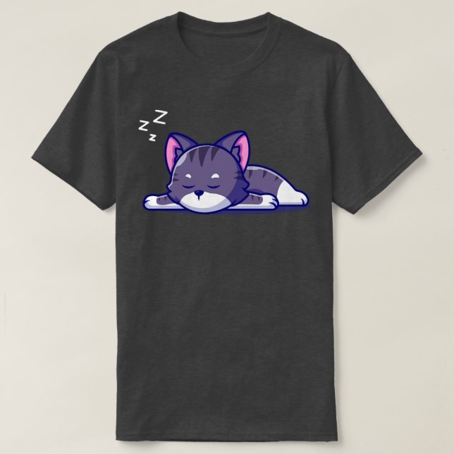 Camiseta Personalizado de sueño de gato suave 1 (Diseño del anverso)