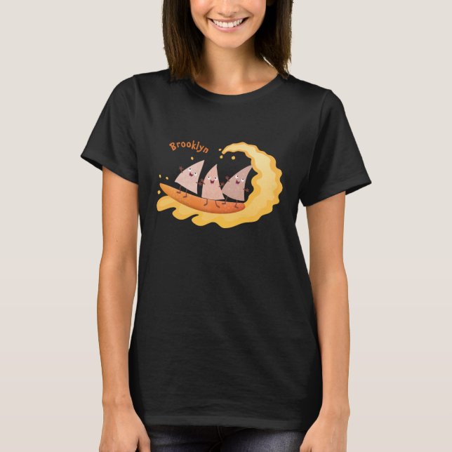 Camiseta Personalizado de surf con chips de maíz de nachos (Anverso)