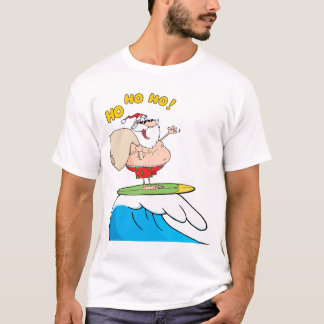 Camiseta personalizado de surf tonto santa
