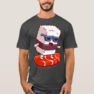 Camiseta Personalizado de Surfing Cute Sushi Salmon