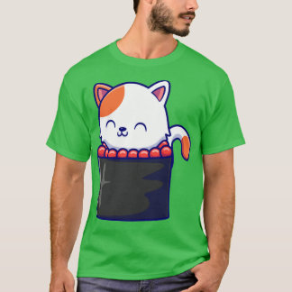 Camiseta Personalizado de sushi de gato lindo