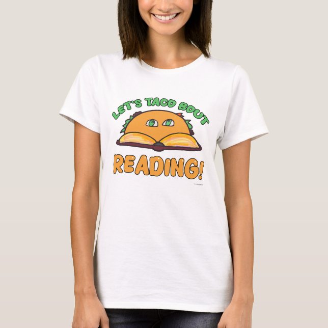 Camiseta Personalizado de Taco Bout leyendo libro divertido (Anverso)
