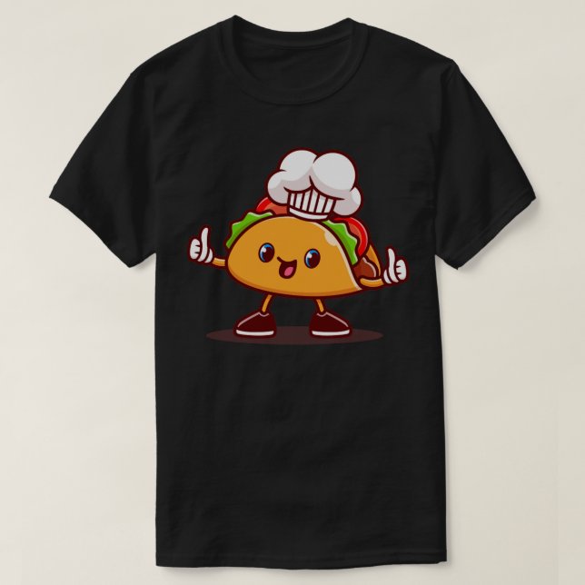 Camiseta Personalizado de tapón de cojinete de Chef de Taco (Diseño del anverso)