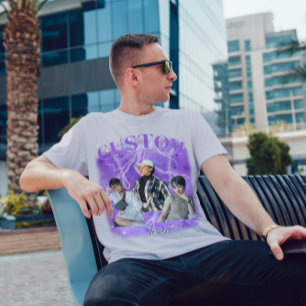 Camiseta personalizado de tee de rap de bootleg de los 90 f