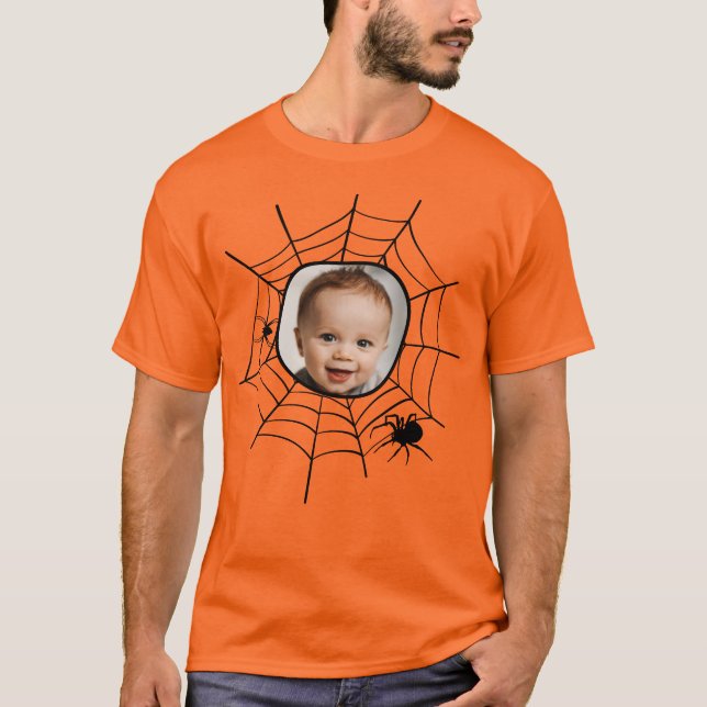 Camiseta Personalizado de telaraña web Spider foto personal (Anverso)