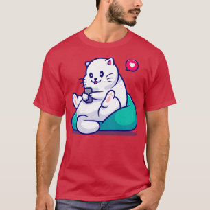 Camiseta Personalizado de teléfono de reproducción de senta