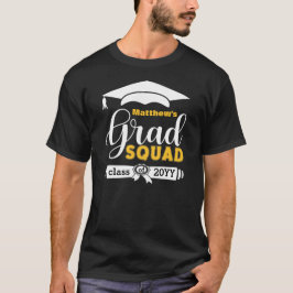 Camiseta Personalizado de texto blanco y amarillo masculino