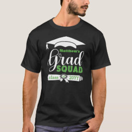 Camiseta Personalizado de texto blanco y verde masculino ne