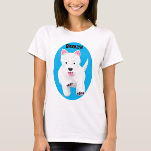 Camiseta Personalizado de tierra de montaña blanca y blanca