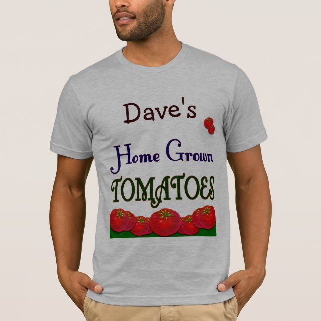Camiseta Personalizado de tomates cultivados en casa jardin (Anverso)