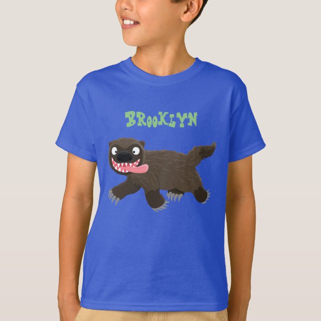 Camiseta Personalizado de un animal lobverino hambriento (Anverso)