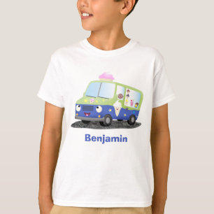 Camiseta Personalizado de un camión de helados alegre