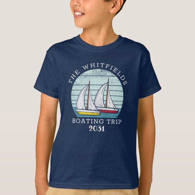 Camiseta Personalizado de Vela en Bote vacaciones de verano (Anverso)