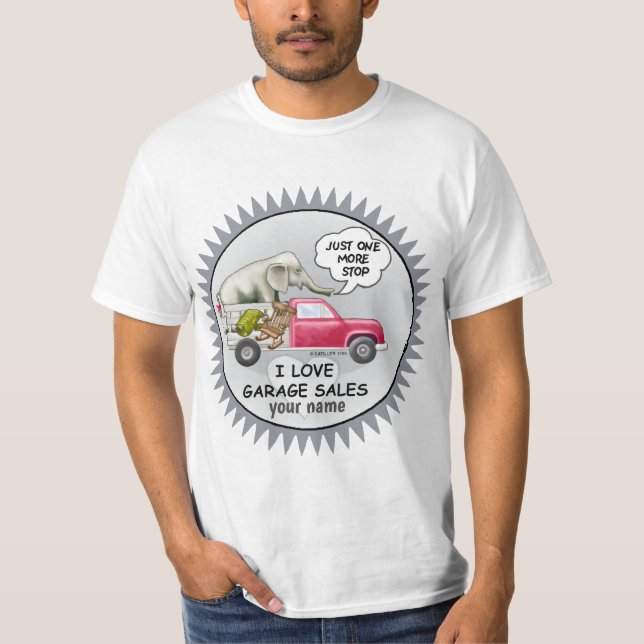 Camiseta Personalizado de ventas de garaje (Anverso)