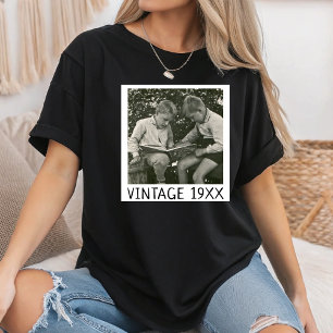 Camiseta Personalizado de Vintage Photo Text Nostalgic 90 V