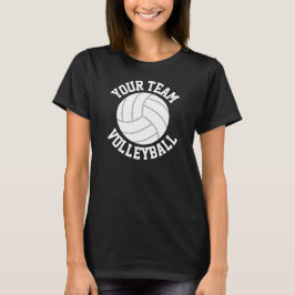Camiseta Personalizado de voleibol blanco y negro nombre de