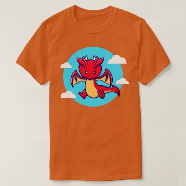Camiseta Personalizado de vuelo de Dragón Cute (Diseño del anverso)