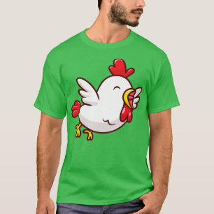 Camiseta Personalizado de vuelo de pollo lindo