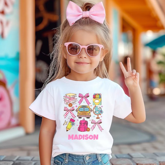 Camiseta Personalizado De Vuelta A La Escuela Chicas Primer (Subido por el creador)