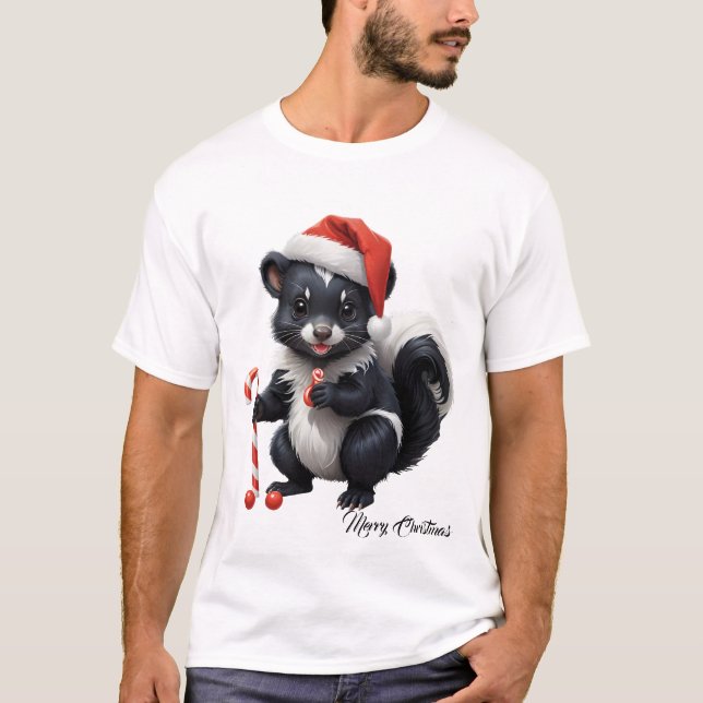 Camiseta Personalizado de zorrillo de Navidades de corte (Anverso)