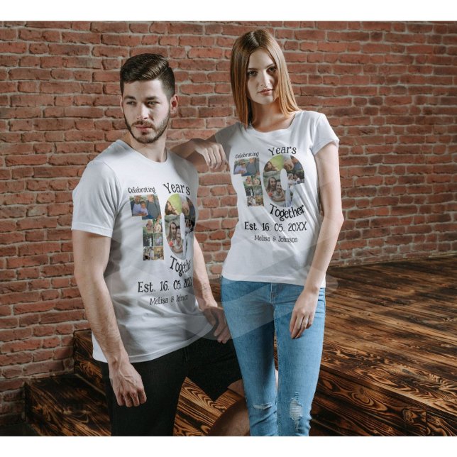 Camiseta Personalizado décimo aniversario del boda 11 colla (Subido por el creador)