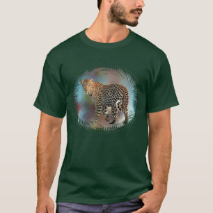 Camiseta Personalizado Deep Forest Green Trendy Leopard