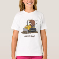 Personalizado del bulldozer cómico que conduce un 