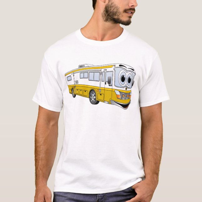 Camiseta Personalizado del Camper de Autobús RV Gold (Anverso)