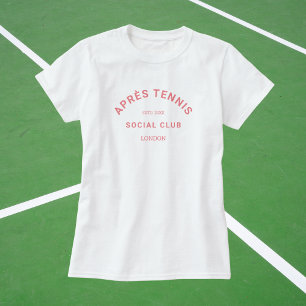 Camiseta Personalizado del club de tenis Escudo rosa
