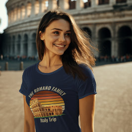 Camiseta Personalizado del Colosseo de Roma Familia Italia 