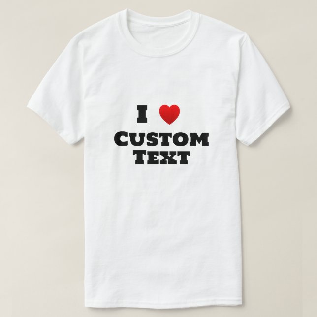 Camiseta Personalizado del corazón (Diseño del anverso)