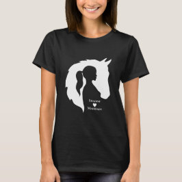 Camiseta Personalizado del corazón de la silueta de los ama