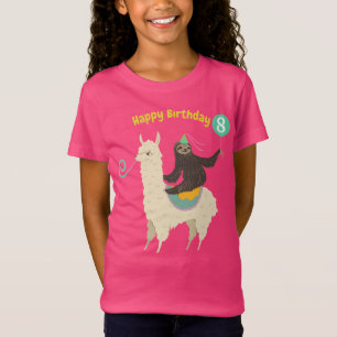 Camiseta Personalizado del cumpleaños de la llama del