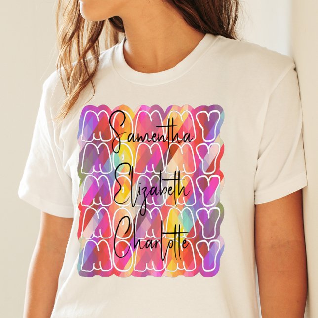 Camiseta Personalizado del Día de la Madre nombra a Fiesta  (Subido por el creador)