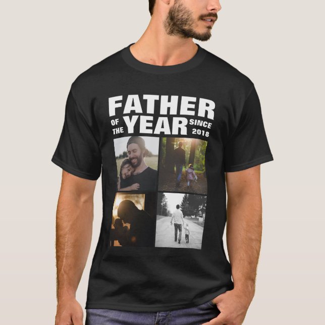 Camiseta Personalizado del Día del Padre Collage de fotos d (Anverso)