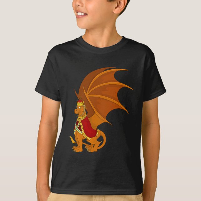 Camiseta personalizado del dragón naranja (Anverso)