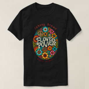 Camiseta Personalizado del Flower Power Retro Vintage 60