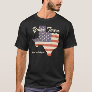 Camiseta Personalizado del KRW su ciudad, TX en donde toda